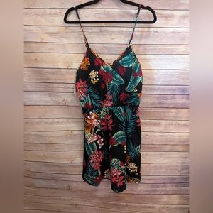 Floral Tropical Print Dress Sz M